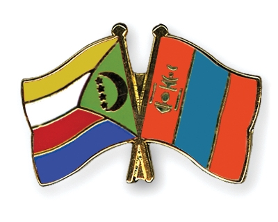 Fahnen Pins Komoren Mongolei