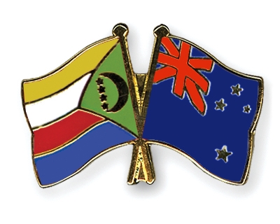 Fahnen Pins Komoren Neuseeland
