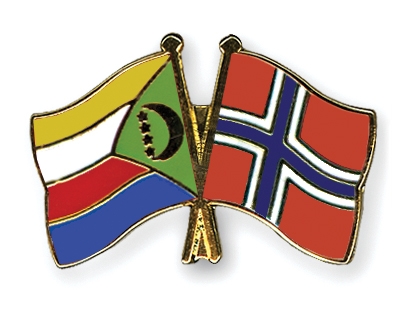 Fahnen Pins Komoren Norwegen