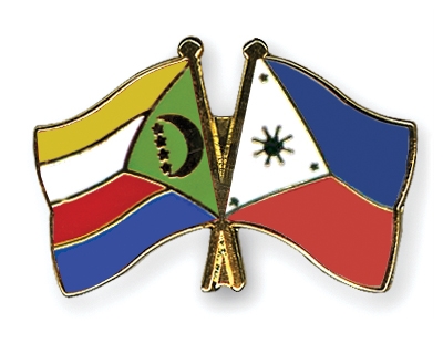 Fahnen Pins Komoren Philippinen