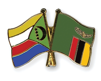 Fahnen Pins Komoren Sambia