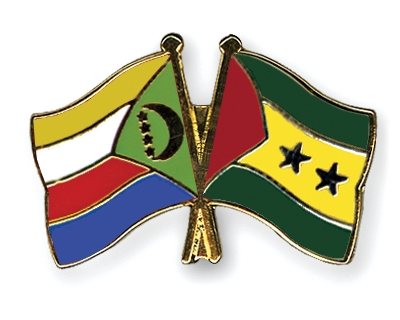 Fahnen Pins Komoren Sao-Tome-und-Principe