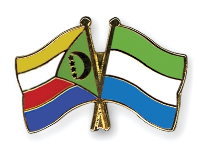 Fahnen Pins Komoren Sierra-Leone