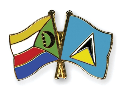 Fahnen Pins Komoren St-Lucia