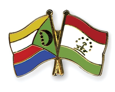 Fahnen Pins Komoren Tadschikistan