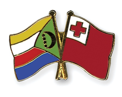 Fahnen Pins Komoren Tonga