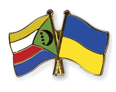 Fahnen Pins Komoren Ukraine