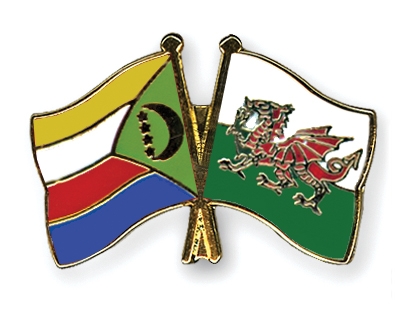 Fahnen Pins Komoren Wales