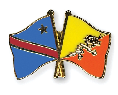 Fahnen Pins Kongo-Demokratische-Republik Bhutan