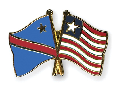 Fahnen Pins Kongo-Demokratische-Republik Liberia