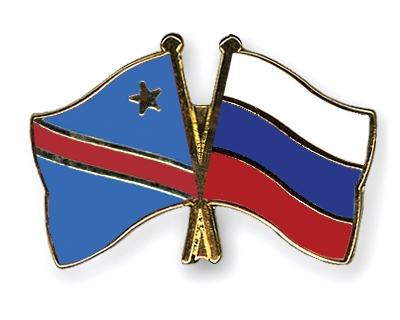 Fahnen Pins Kongo-Demokratische-Republik Russland