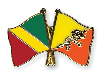 Fahnen Pins Kongo-Republik Bhutan