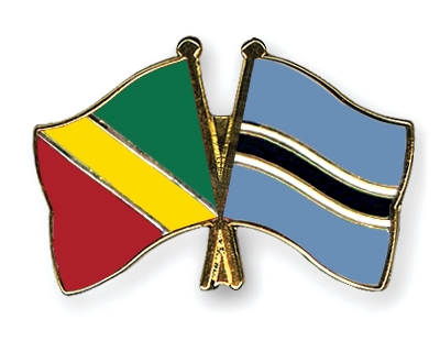 Fahnen Pins Kongo-Republik Botsuana