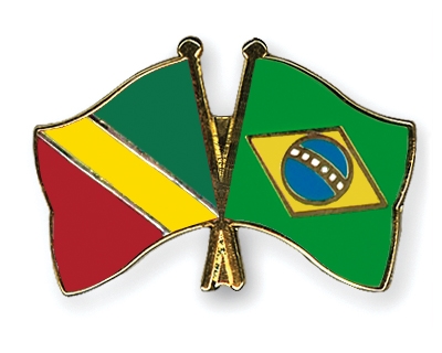 Fahnen Pins Kongo-Republik Brasilien