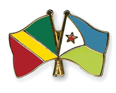 Fahnen Pins Kongo-Republik Dschibuti