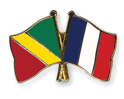 Fahnen Pins Kongo-Republik Frankreich