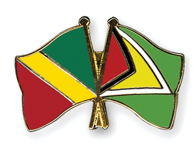 Fahnen Pins Kongo-Republik Guyana