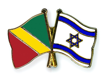 Fahnen Pins Kongo-Republik Israel