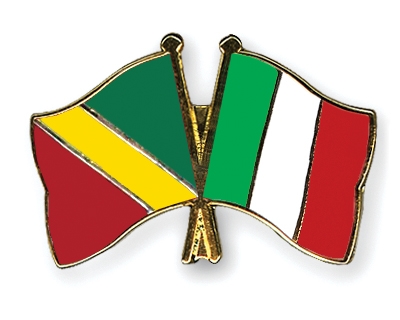 Fahnen Pins Kongo-Republik Italien