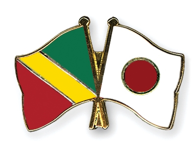 Fahnen Pins Kongo-Republik Japan