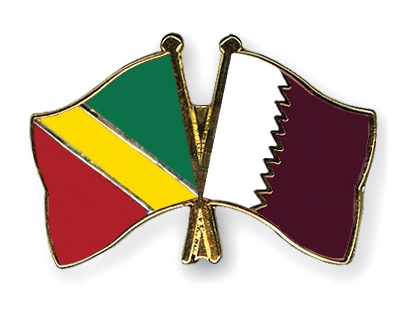 Fahnen Pins Kongo-Republik Katar