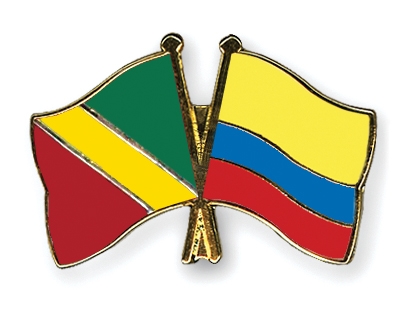 Fahnen Pins Kongo-Republik Kolumbien