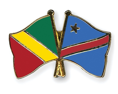Fahnen Pins Kongo-Republik Kongo-Demokratische-Republik