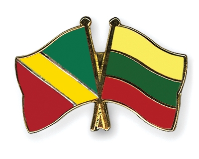 Fahnen Pins Kongo-Republik Litauen