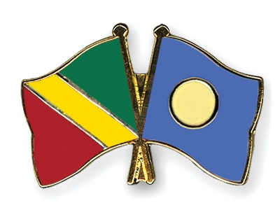 Fahnen Pins Kongo-Republik Palau
