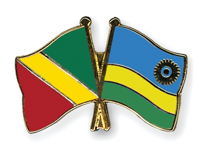 Fahnen Pins Kongo-Republik Ruanda