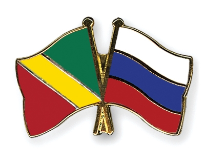 Fahnen Pins Kongo-Republik Russland
