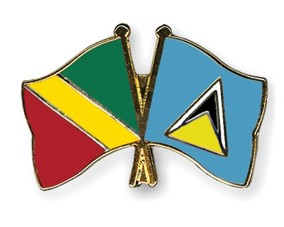 Fahnen Pins Kongo-Republik St-Lucia