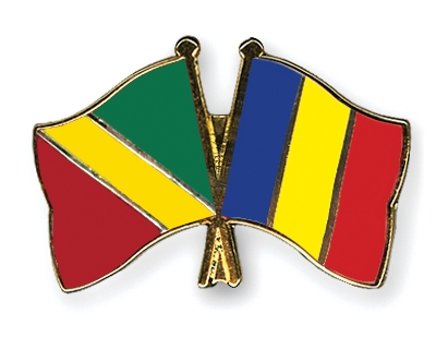 Fahnen Pins Kongo-Republik Tschad