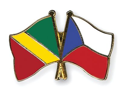 Fahnen Pins Kongo-Republik Tschechische-Republik