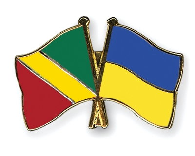 Fahnen Pins Kongo-Republik Ukraine