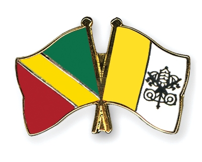 Fahnen Pins Kongo-Republik Vatikanstadt