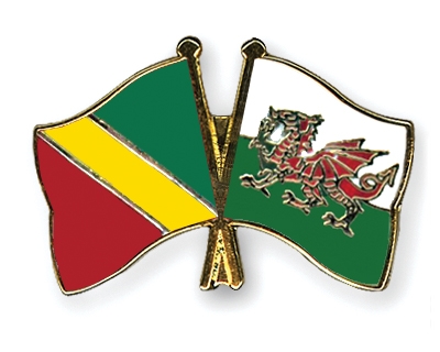 Fahnen Pins Kongo-Republik Wales