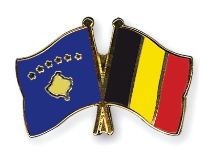 Fahnen Pins Kosovo Belgien
