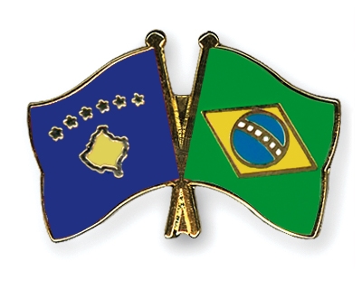 Fahnen Pins Kosovo Brasilien