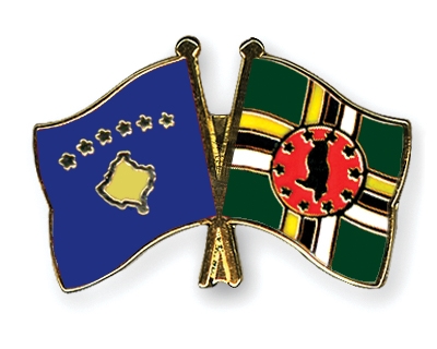 Fahnen Pins Kosovo Dominica