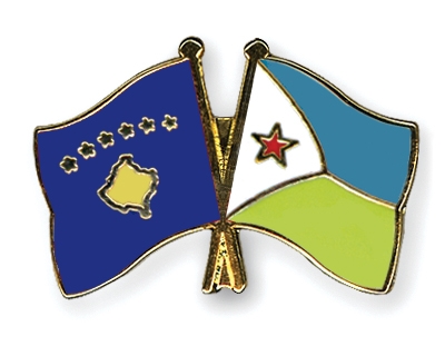Fahnen Pins Kosovo Dschibuti