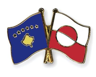 Fahnen Pins Kosovo Grnland