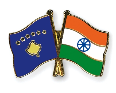 Fahnen Pins Kosovo Indien