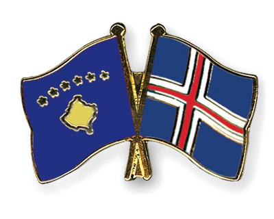 Fahnen Pins Kosovo Island