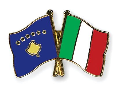 Fahnen Pins Kosovo Italien