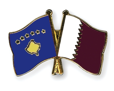Fahnen Pins Kosovo Katar