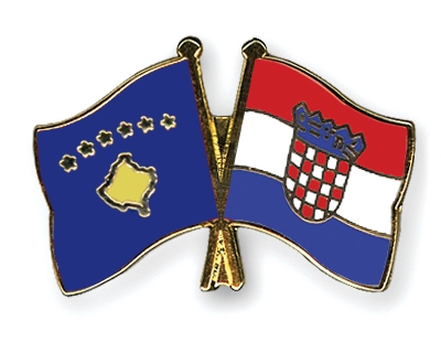 Fahnen Pins Kosovo Kroatien