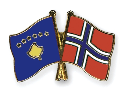 Fahnen Pins Kosovo Norwegen