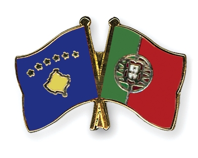 Fahnen Pins Kosovo Portugal