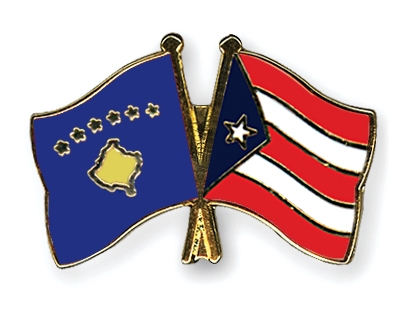 Fahnen Pins Kosovo Puerto-Rico